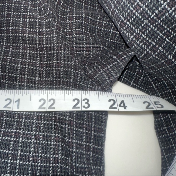 Croft & Barrow Corduroy Button-Down Plaid Black/White/Navy Size Medium EUC - Picture 8 of 11